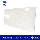 Kitchen Countertop Artificial White Calacatta Quartz Stone 18 MM Thick