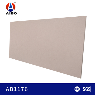 15MM Nude Colored Glass Quartz Stone With Bathroom Vanity Top