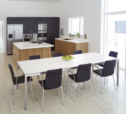Staining Resistant Polish Finish Calacatta Quartz Stone Countertops Bathroom Floor Tiles