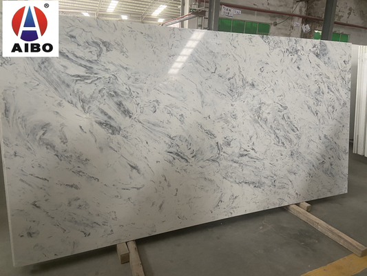 NSF Calacatta Quartz Stone Slab With White Background Scratch Resistant