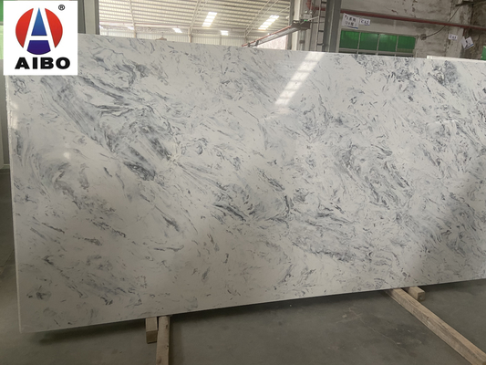 NSF Calacatta Quartz Stone Slab With White Background Scratch Resistant