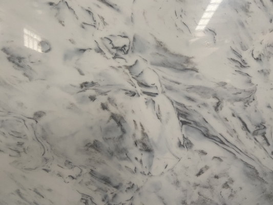 NSF Calacatta Quartz Stone Slab With White Background Scratch Resistant