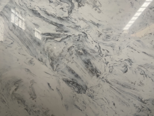 NSF Calacatta Quartz Stone Slab With White Background Scratch Resistant