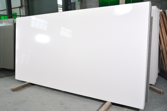 High Density White Shimmer Quartz Stone Slab For Kitchen Countertop