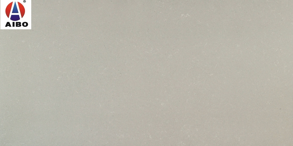 Leather Finish Artificial Concrete Quartz Stone Slab 3200*1600 For Vanity Island Bathroom