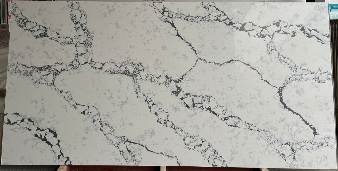 NSF Granite Quartz Stone Benchtop Kitchen 8mm Thick Snow White Quartz Island Top Faux Stone Siding Panels