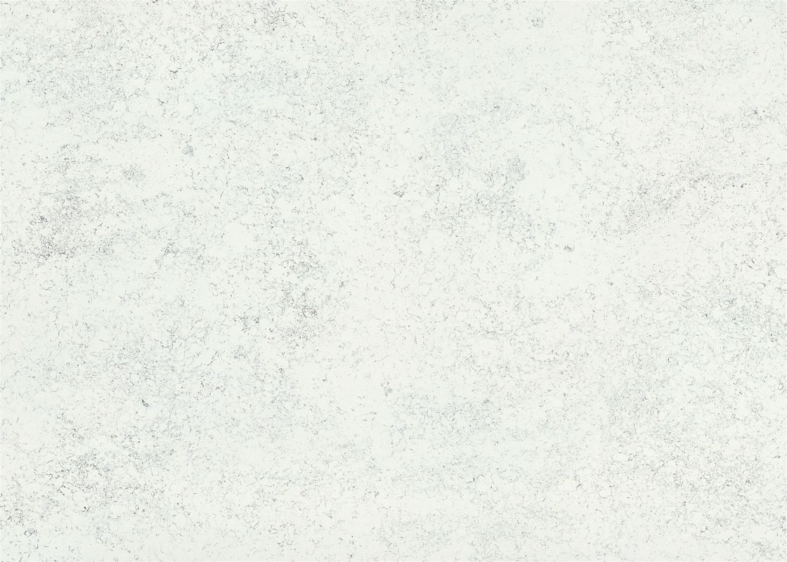 Artificial Style Custom Quartz Countertop , Honed White And Grey Quartz