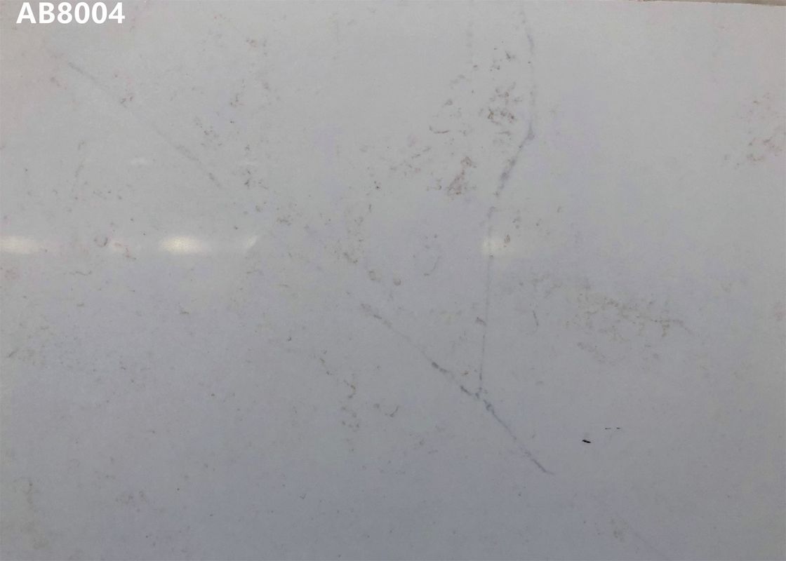 Surface Polished Artificial Quartz Slabs Anti Slip For Kitchen Top / Table Top