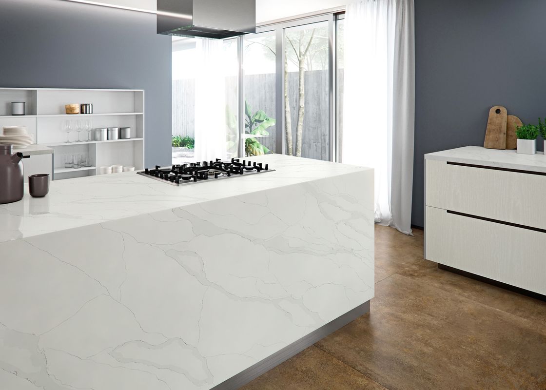 Solid Surface Quartz Stone Top Kitchen Countertop Materials Quartz 6mm 8mm