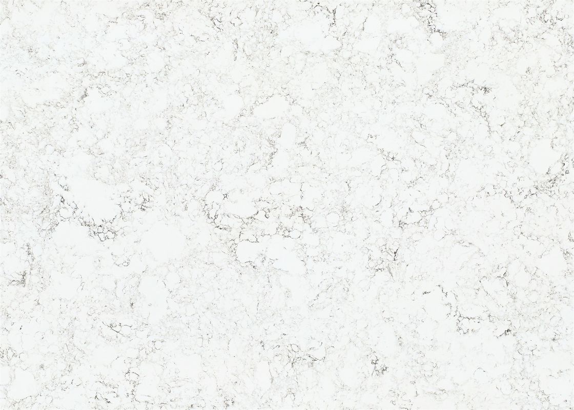Anti Microbial Carrara Quartz Stone Polishing Quartz Countertops Non Slip