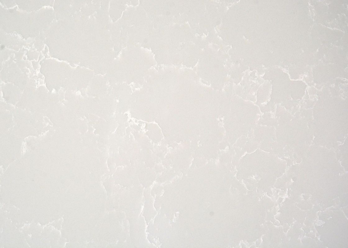 Carrara Solid Color Quartz Polished Surfaces Finished For Home Decoration