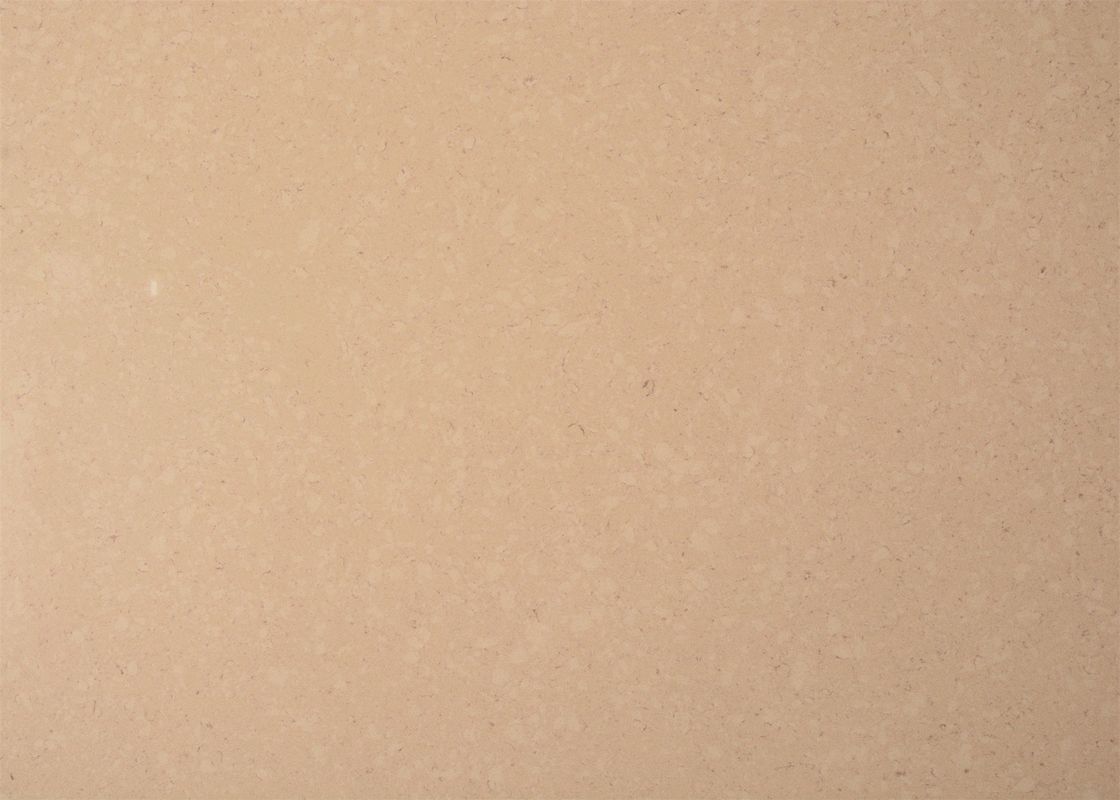 Beige 3200*1600 Engineered Quartz Stone For Indoor Decorative Materials