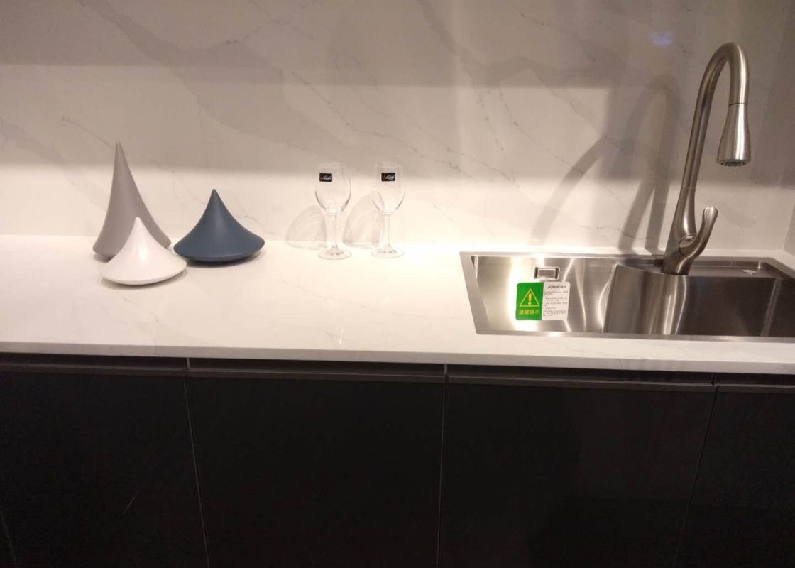 Matte Black Quartz Countertops L Shape Quartz Kitchen Counter Impact