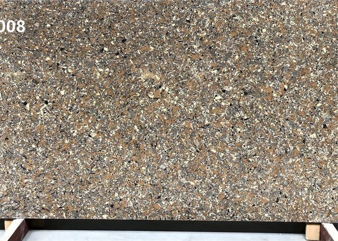 Impermeable Brown artificial quartz with water absorption of 0.02%