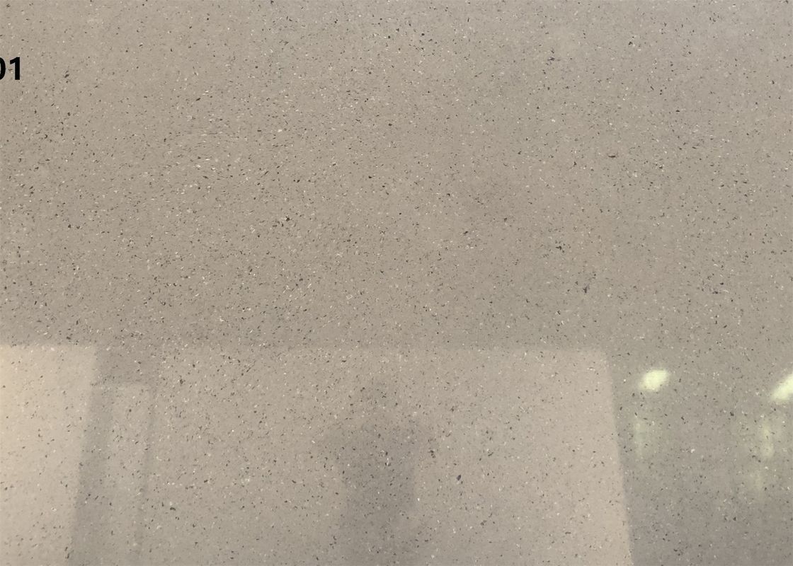 Polished Quartz Artificial Stone Kitchen Countertops 6mm 8mm 10mm Thickness