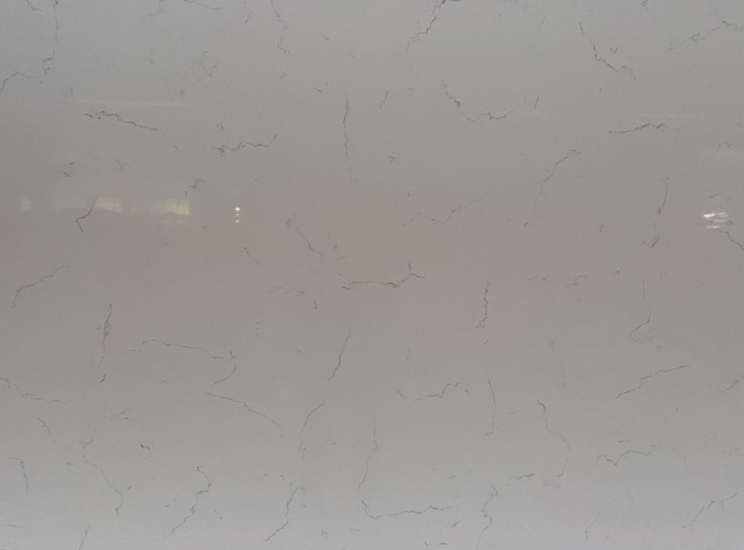 3000*1400 Stain Resistant Carrara Quartz Stone For Vanity Tops