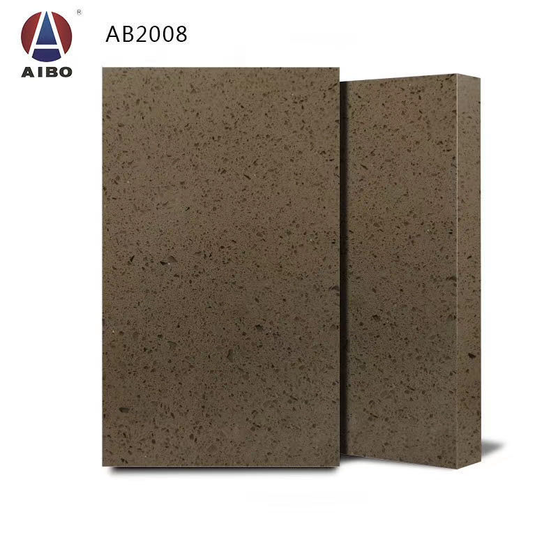 Anti Porous 18 MM Brown Engineered Quartz Stone Home Decorative Materials