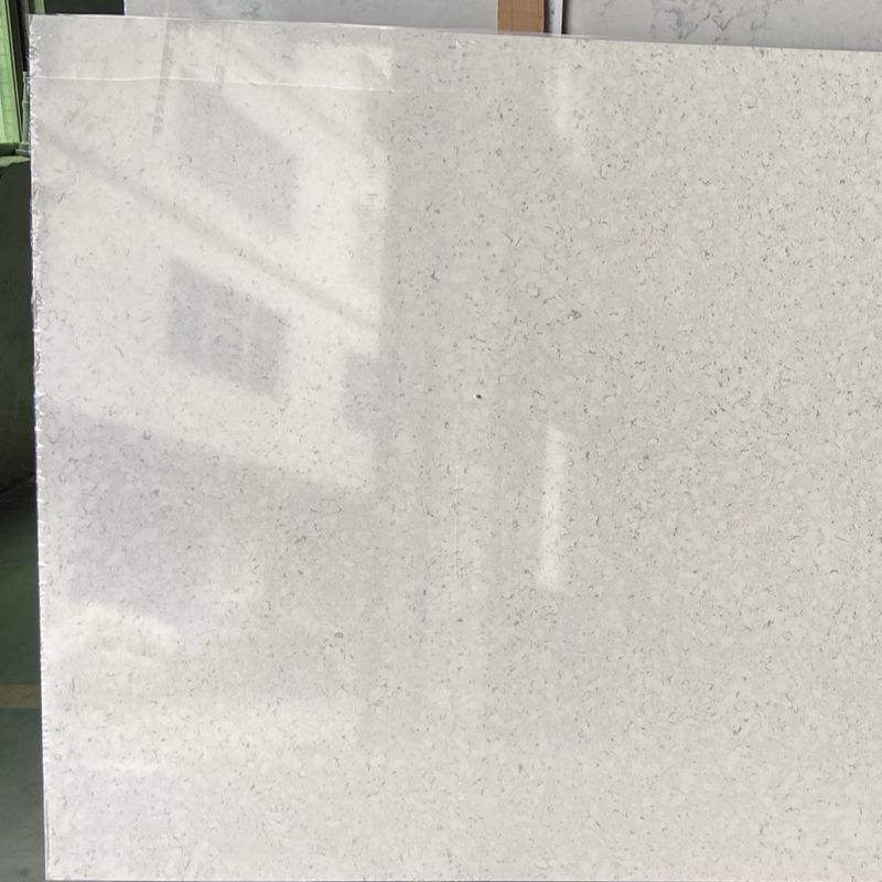 Polished White 3250mm Artificial Quartz Stone For Fireplace Surround