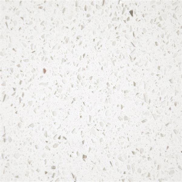 20MM Creamy White Glass Quartz For Bathroom Vanity Top