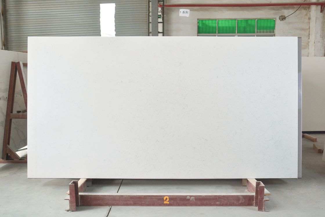 Artificial Cararra White Quartz Stone For Kitchentop/ Building Material With SGS Standards