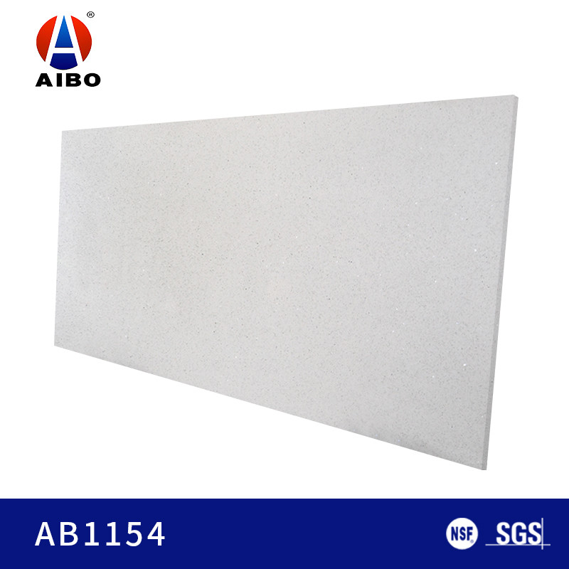 3200*1800*18MM Frostine White Glass Quartz Decorative Flooring Tile