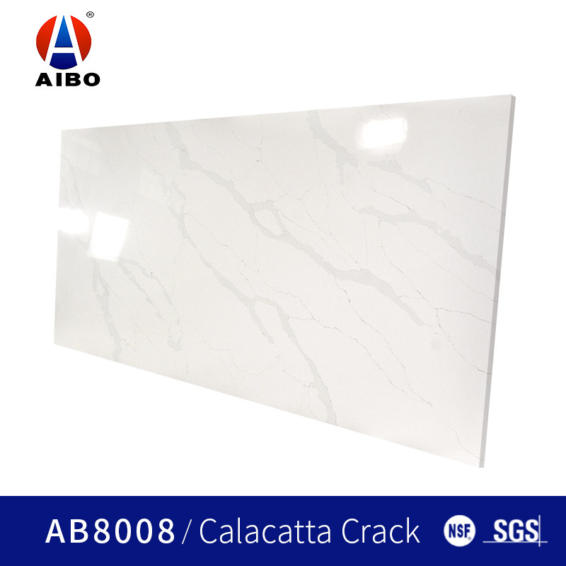 Customize Color Aritifical Quartz Stone 18mm Thickness 6.5Mohs Hardness