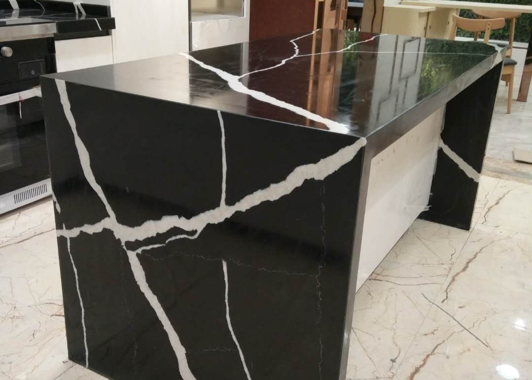 High Hardness Artificial Polished Quartz Stone For Kitchen Countertops