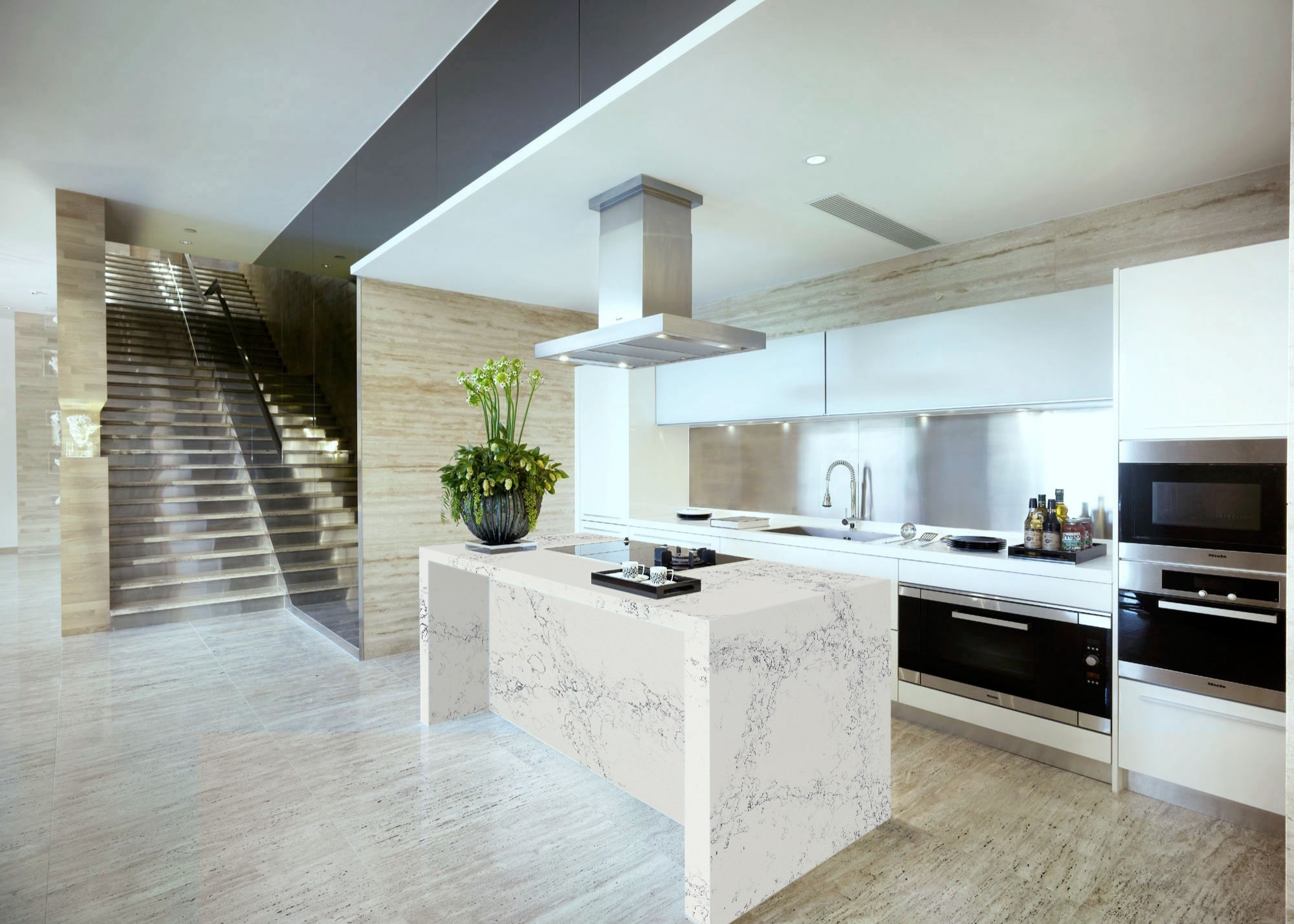 Modern Kitchen Quartz Countertops Home Depot Quartz ...