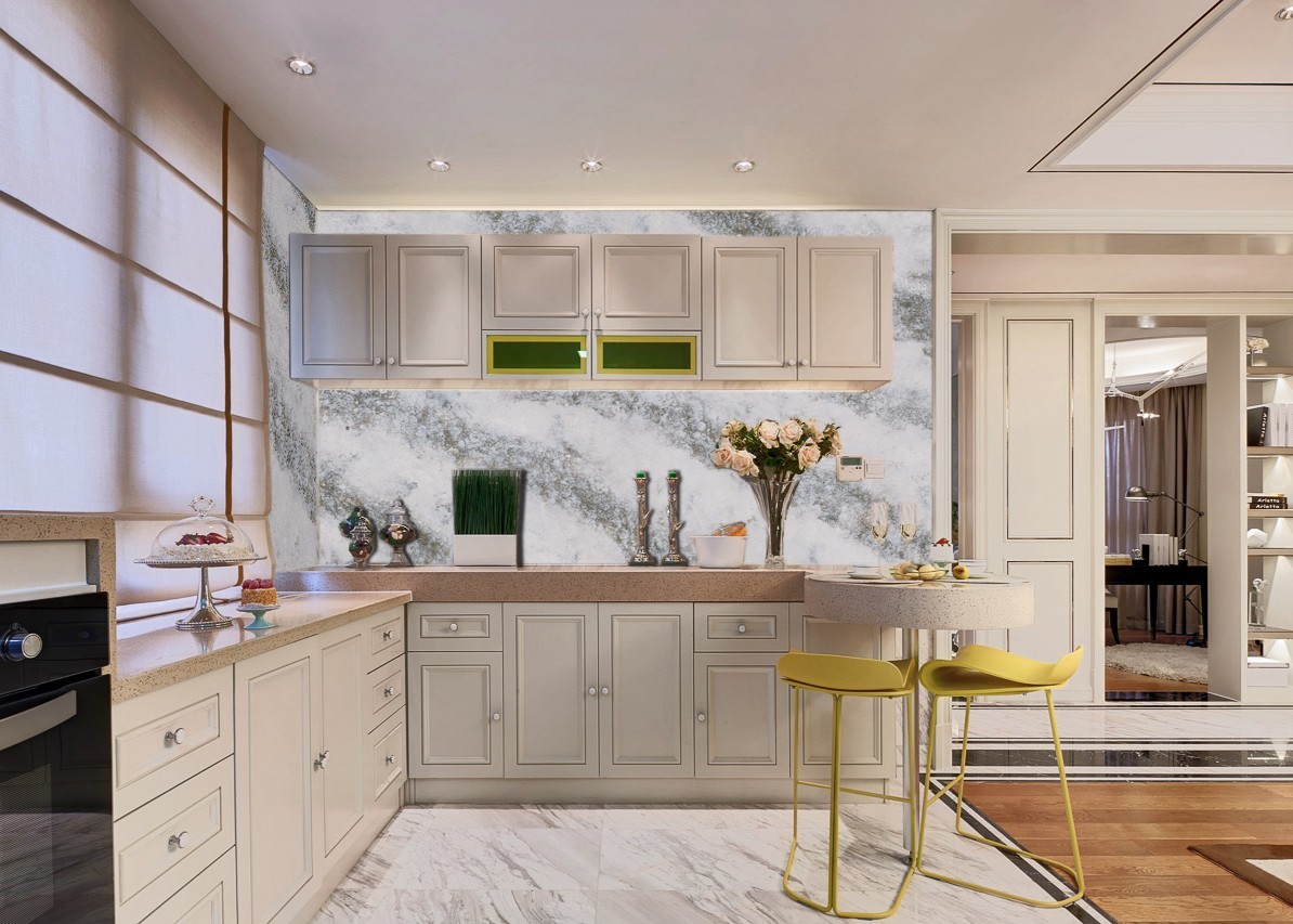 Engineered Quartz Kitchen Countertops , Eco Friendly Quartz Countertops