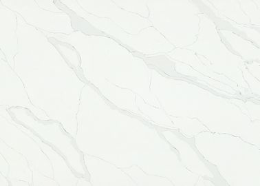 Bathroom Kichentop White Quartz Stone , Anti Slip Engineered Quartz Stone