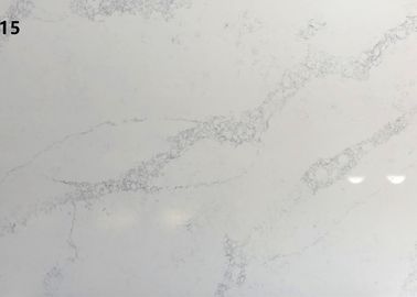 Durable White Quartz Stone Artificial Faux Stone Staining Resistant 2.45 G/Cm3
