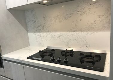 Polished Quartz Kitchen Countertops , Anti Slip Artificial Quartz Stone